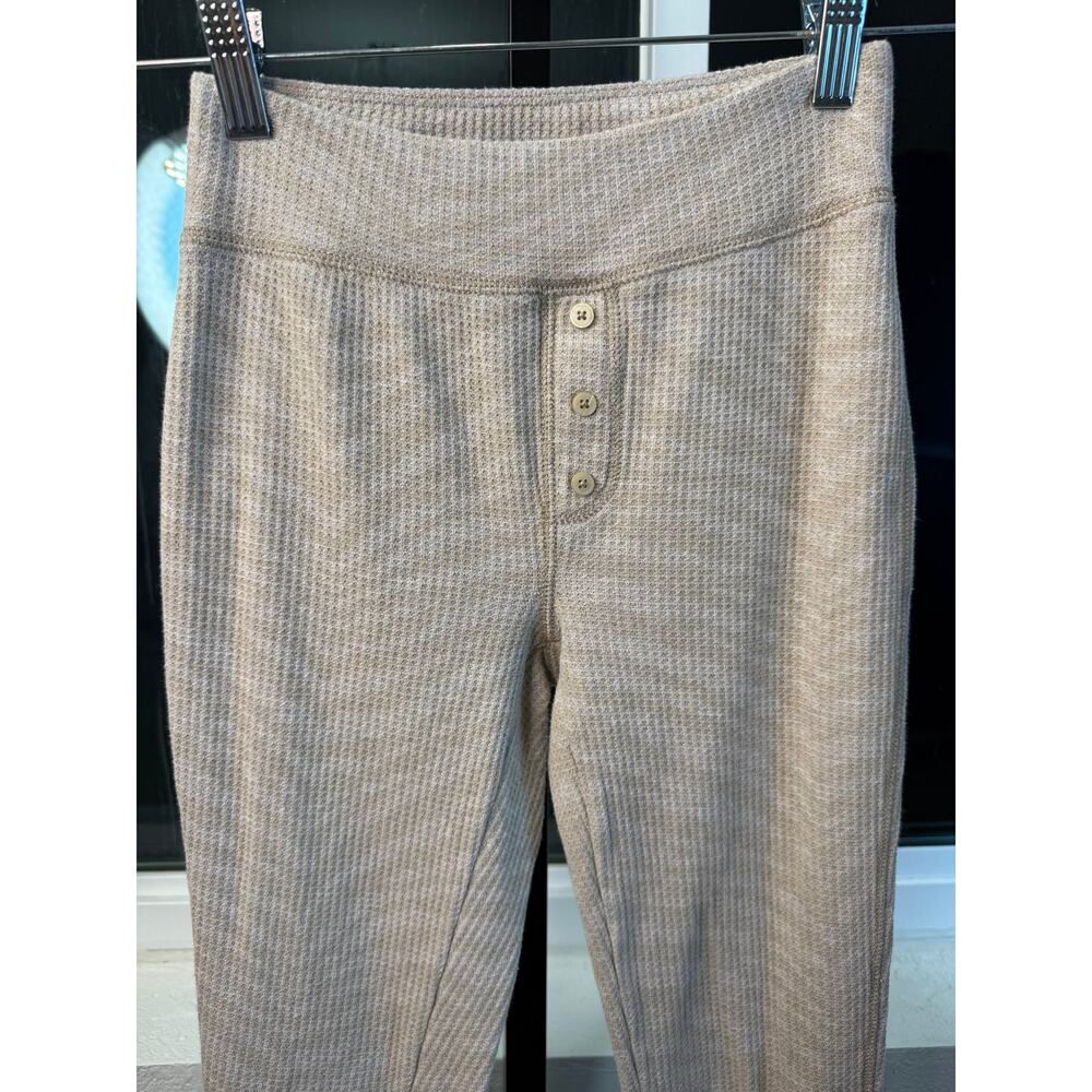 Aerie Soft Waffle Knit Ivory Joggers Zebra Tan American Eagle Pajama Legging XS